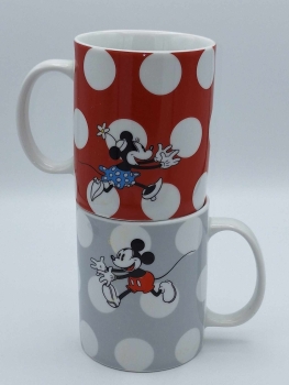 2x Minnie & Mickey Mouse Disney Tassen